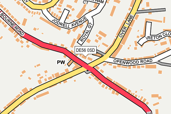 DE56 0SD map - OS OpenMap – Local (Ordnance Survey)