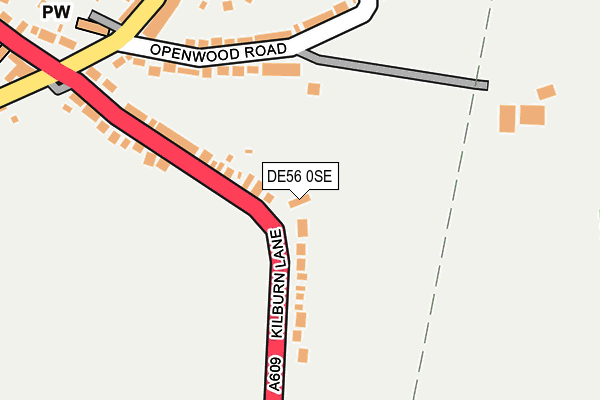DE56 0SE map - OS OpenMap – Local (Ordnance Survey)