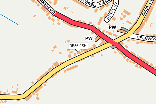 DE56 0SH map - OS OpenMap – Local (Ordnance Survey)