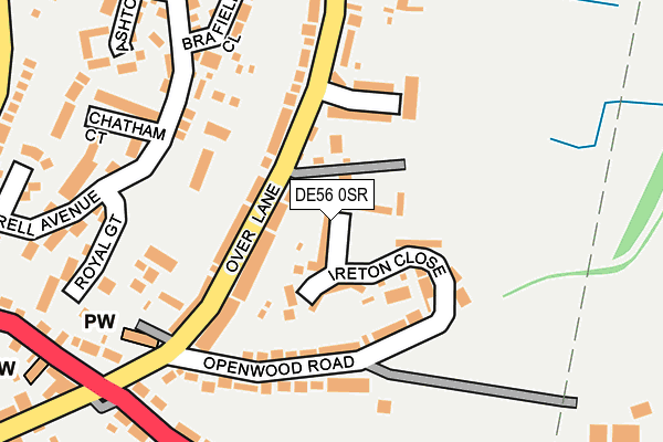 DE56 0SR map - OS OpenMap – Local (Ordnance Survey)