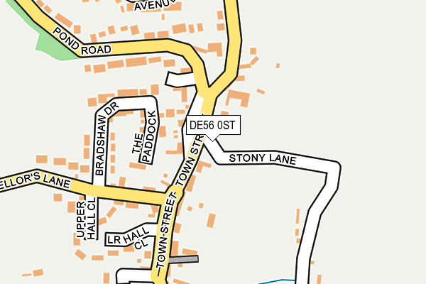 DE56 0ST map - OS OpenMap – Local (Ordnance Survey)