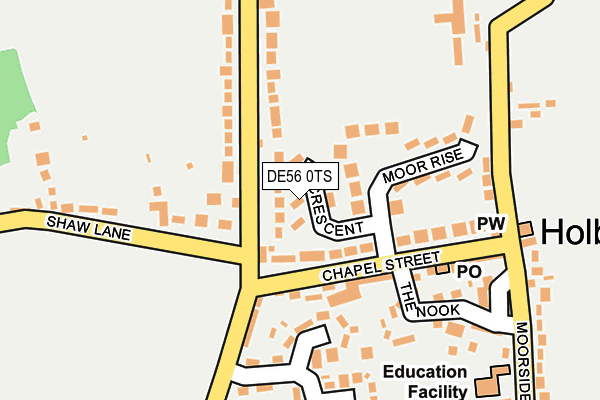 DE56 0TS map - OS OpenMap – Local (Ordnance Survey)