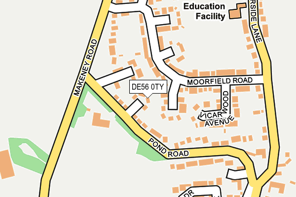 DE56 0TY map - OS OpenMap – Local (Ordnance Survey)