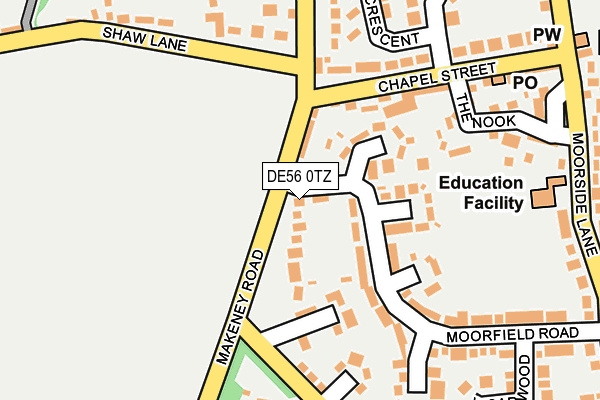 DE56 0TZ map - OS OpenMap – Local (Ordnance Survey)