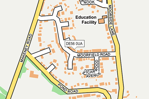 DE56 0UA map - OS OpenMap – Local (Ordnance Survey)