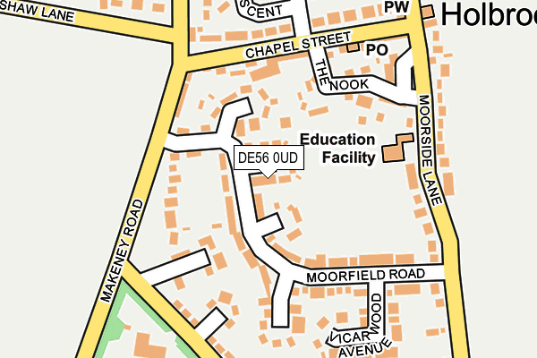 DE56 0UD map - OS OpenMap – Local (Ordnance Survey)