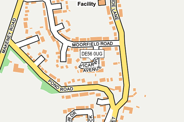 DE56 0UG map - OS OpenMap – Local (Ordnance Survey)