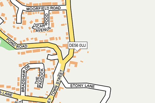 DE56 0UJ map - OS OpenMap – Local (Ordnance Survey)