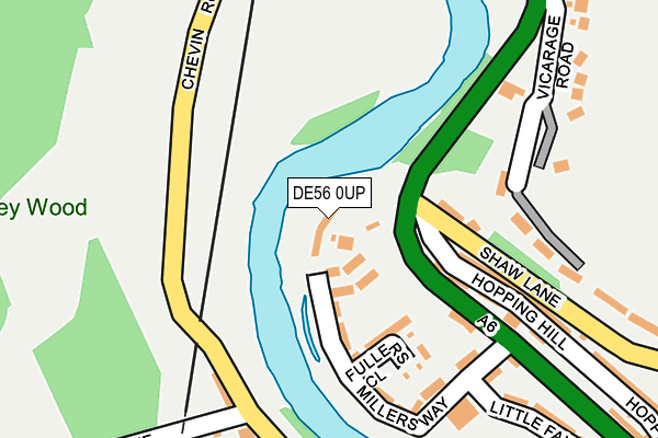 DE56 0UP map - OS OpenMap – Local (Ordnance Survey)