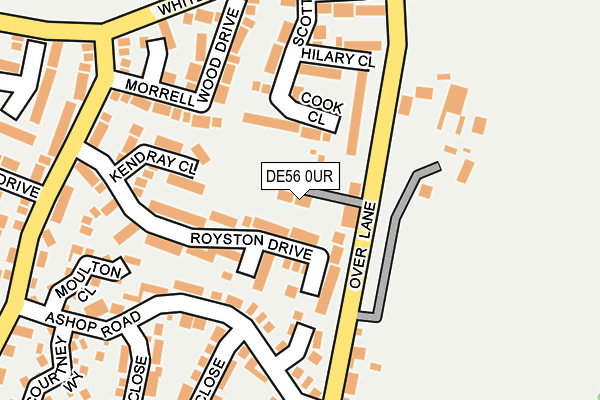 DE56 0UR map - OS OpenMap – Local (Ordnance Survey)