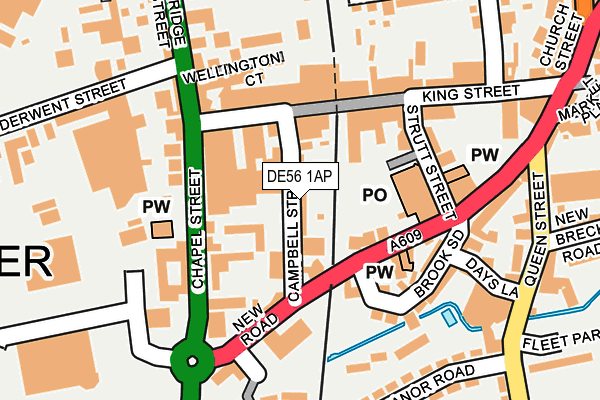 DE56 1AP map - OS OpenMap – Local (Ordnance Survey)