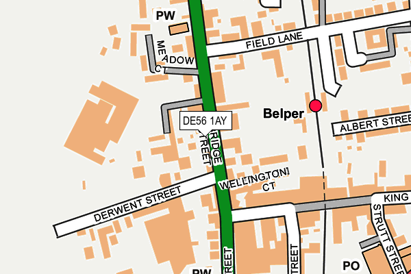 DE56 1AY map - OS OpenMap – Local (Ordnance Survey)