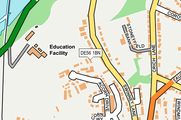 DE56 1BN map - OS OpenMap – Local (Ordnance Survey)