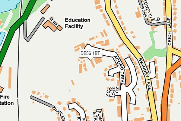 DE56 1BT map - OS OpenMap – Local (Ordnance Survey)