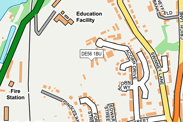 DE56 1BU map - OS OpenMap – Local (Ordnance Survey)