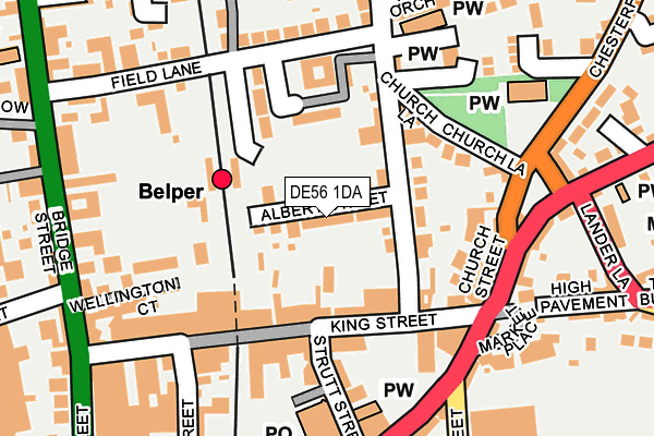 DE56 1DA map - OS OpenMap – Local (Ordnance Survey)