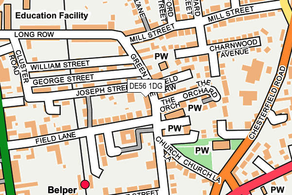 DE56 1DG map - OS OpenMap – Local (Ordnance Survey)