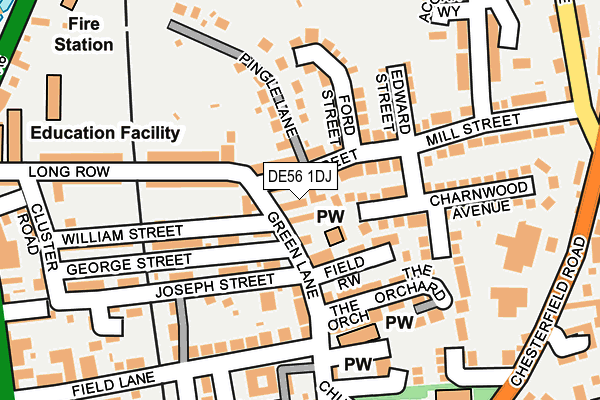 DE56 1DJ map - OS OpenMap – Local (Ordnance Survey)