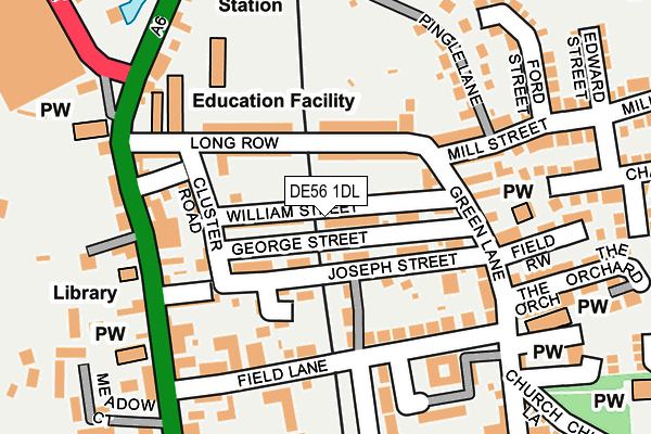 DE56 1DL map - OS OpenMap – Local (Ordnance Survey)