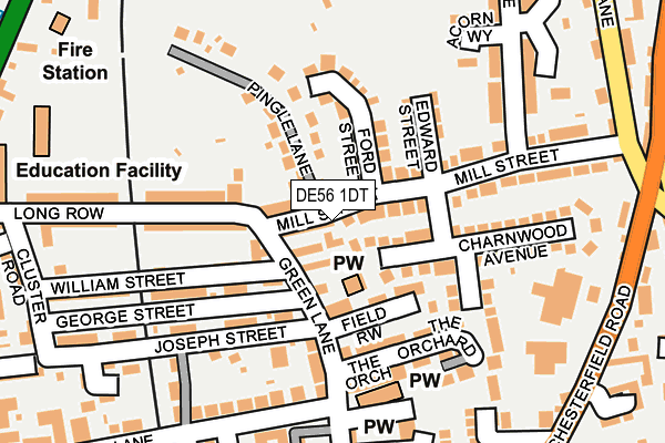 DE56 1DT map - OS OpenMap – Local (Ordnance Survey)