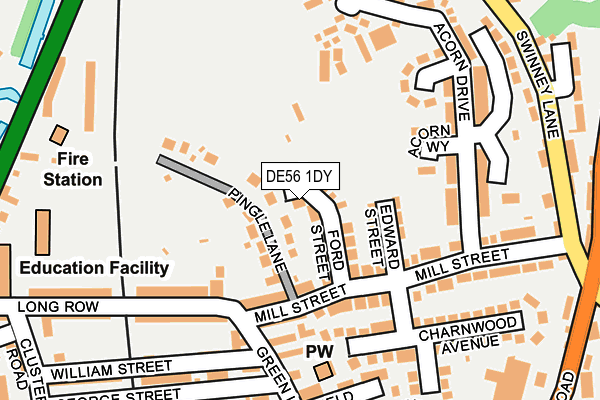 DE56 1DY map - OS OpenMap – Local (Ordnance Survey)