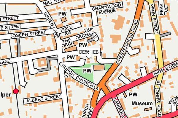 DE56 1EB map - OS OpenMap – Local (Ordnance Survey)