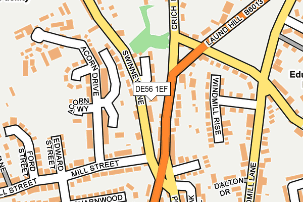 DE56 1EF map - OS OpenMap – Local (Ordnance Survey)