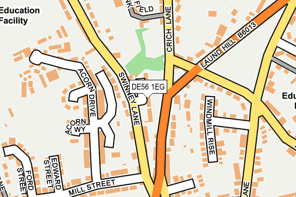 DE56 1EG map - OS OpenMap – Local (Ordnance Survey)