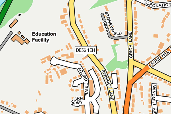DE56 1EH map - OS OpenMap – Local (Ordnance Survey)
