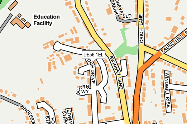DE56 1EL map - OS OpenMap – Local (Ordnance Survey)