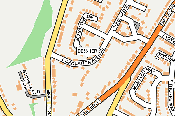 DE56 1ER map - OS OpenMap – Local (Ordnance Survey)