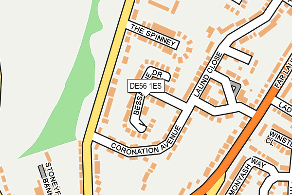 DE56 1ES map - OS OpenMap – Local (Ordnance Survey)