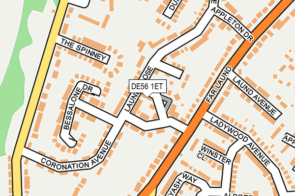 DE56 1ET map - OS OpenMap – Local (Ordnance Survey)