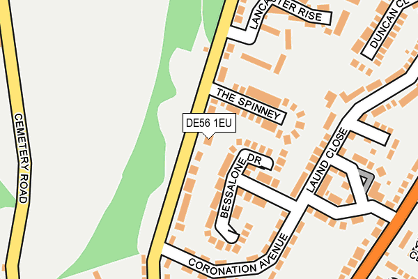 DE56 1EU map - OS OpenMap – Local (Ordnance Survey)