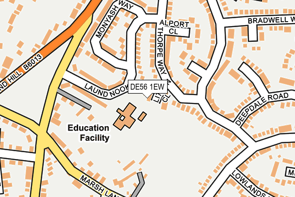 DE56 1EW map - OS OpenMap – Local (Ordnance Survey)