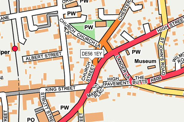 DE56 1EY map - OS OpenMap – Local (Ordnance Survey)