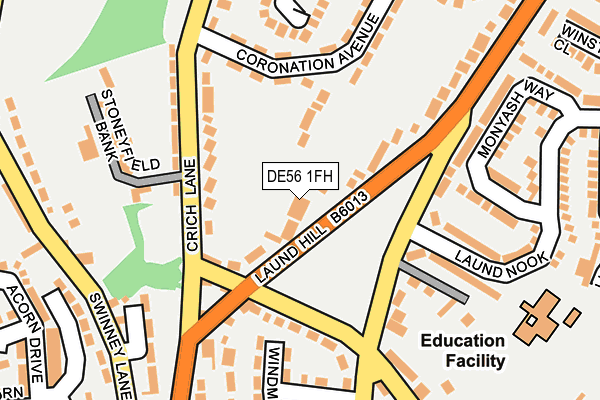 DE56 1FH map - OS OpenMap – Local (Ordnance Survey)