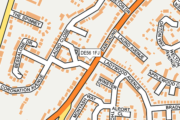 DE56 1FJ map - OS OpenMap – Local (Ordnance Survey)