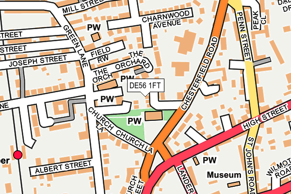 DE56 1FT map - OS OpenMap – Local (Ordnance Survey)
