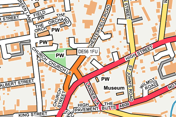 DE56 1FU map - OS OpenMap – Local (Ordnance Survey)
