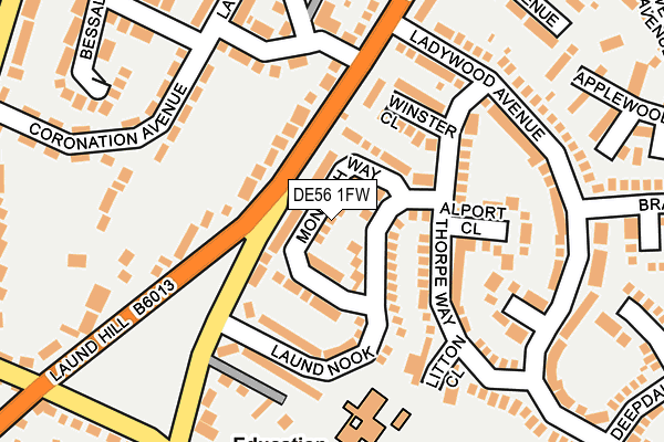 DE56 1FW map - OS OpenMap – Local (Ordnance Survey)