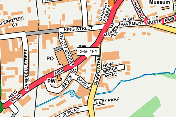 DE56 1FY map - OS OpenMap – Local (Ordnance Survey)