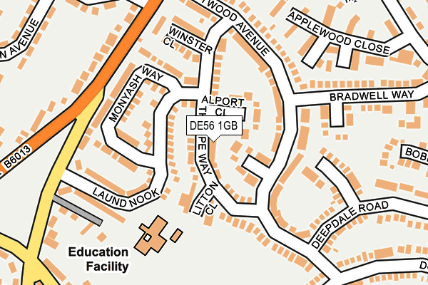 DE56 1GB map - OS OpenMap – Local (Ordnance Survey)