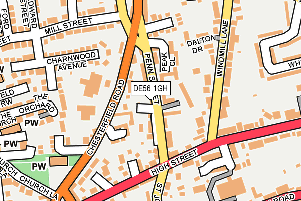DE56 1GH map - OS OpenMap – Local (Ordnance Survey)