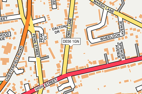 DE56 1GN map - OS OpenMap – Local (Ordnance Survey)