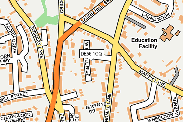 DE56 1GQ map - OS OpenMap – Local (Ordnance Survey)