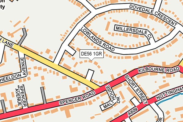 DE56 1GR map - OS OpenMap – Local (Ordnance Survey)