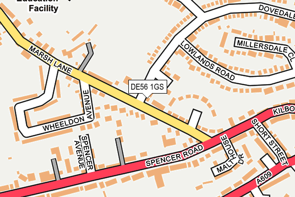 DE56 1GS map - OS OpenMap – Local (Ordnance Survey)