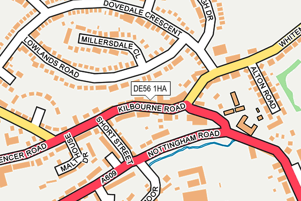 DE56 1HA map - OS OpenMap – Local (Ordnance Survey)