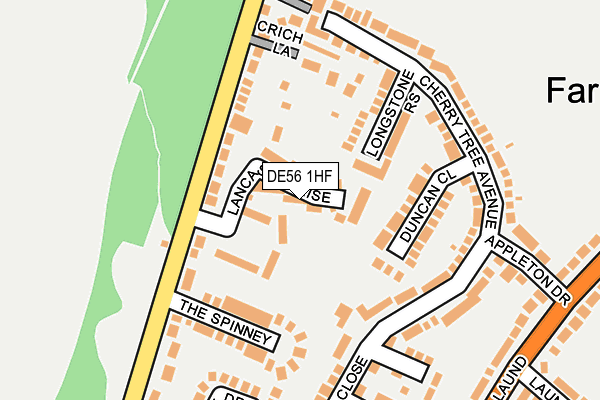 DE56 1HF map - OS OpenMap – Local (Ordnance Survey)